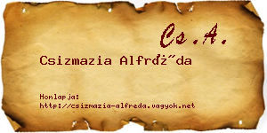 Csizmazia Alfréda névjegykártya